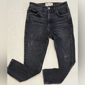 REFORMATION JULIA HIGH RISE CIGARETTE JEANS BLACK SIZE 28